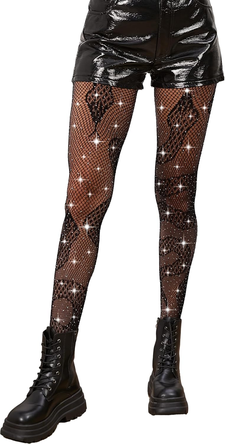 Festival Fishnet Stockings, Star Tights, High-Waist Tights for Women